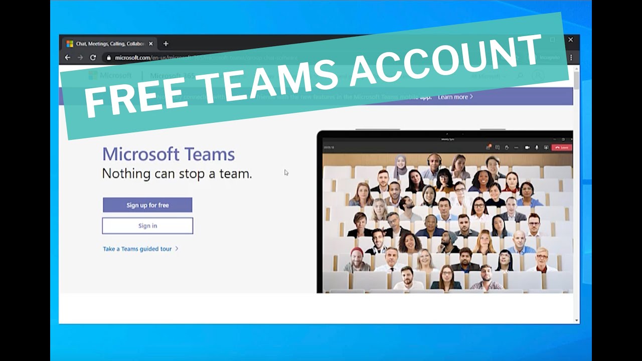 Create a FREE Microsoft Teams account